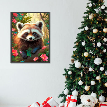Raccoon - Full Round Drill Diamond Painting 30*40CM