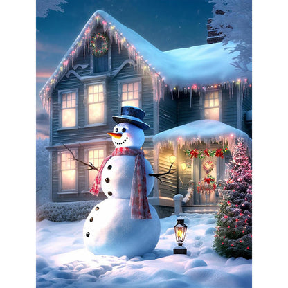 Christmas Snowman - Full Round Drill Diamond Painting 30*40CM