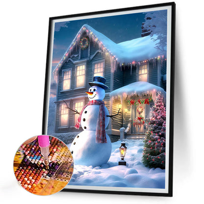 Christmas Snowman - Full Round Drill Diamond Painting 30*40CM