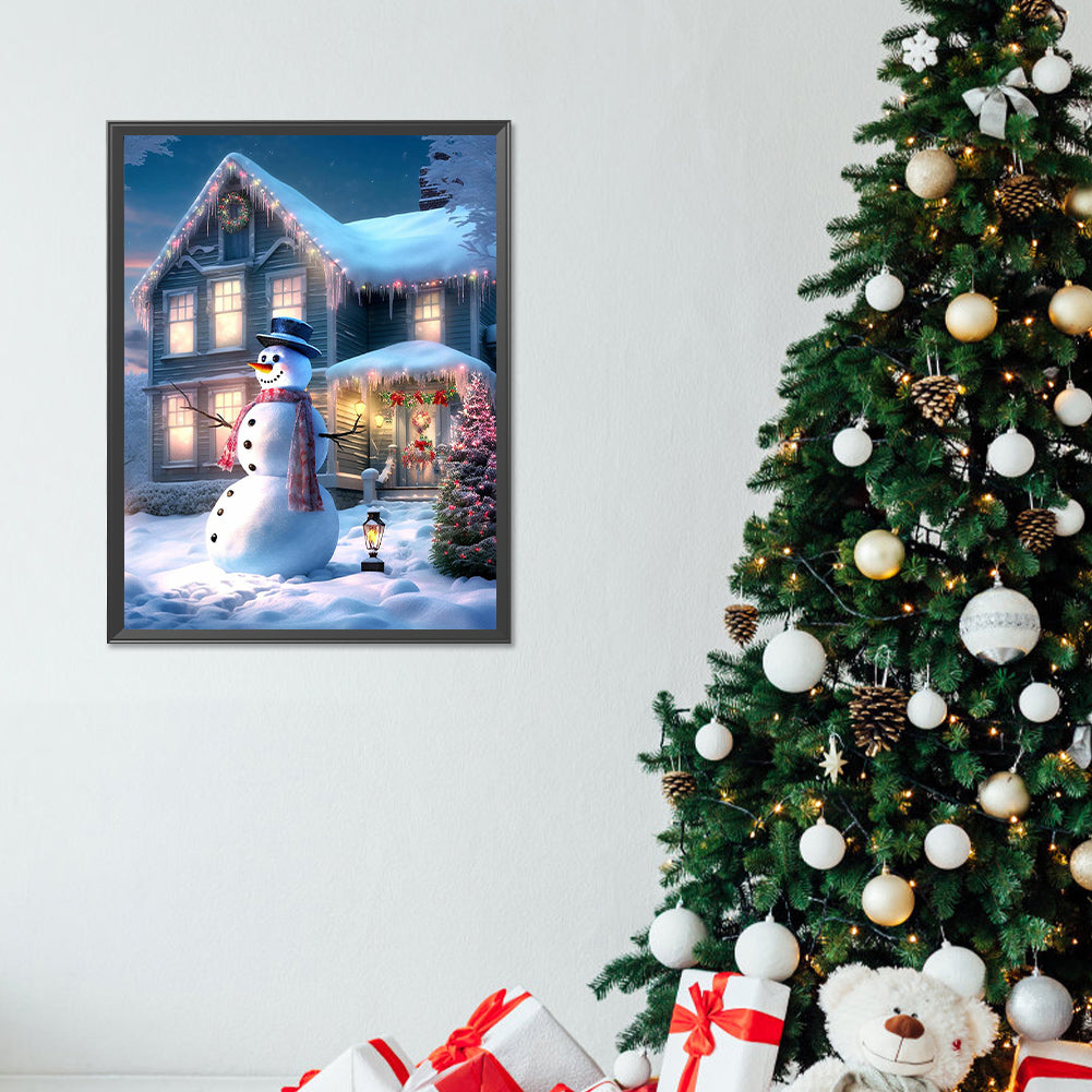 Christmas Snowman - Full Round Drill Diamond Painting 30*40CM