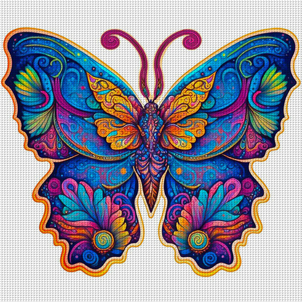 Butterfly - 11CT Stamped Cross Stitch 40*40CM