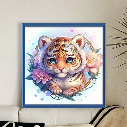 Little Tiger - 11CT Stamped Cross Stitch 40*40CM