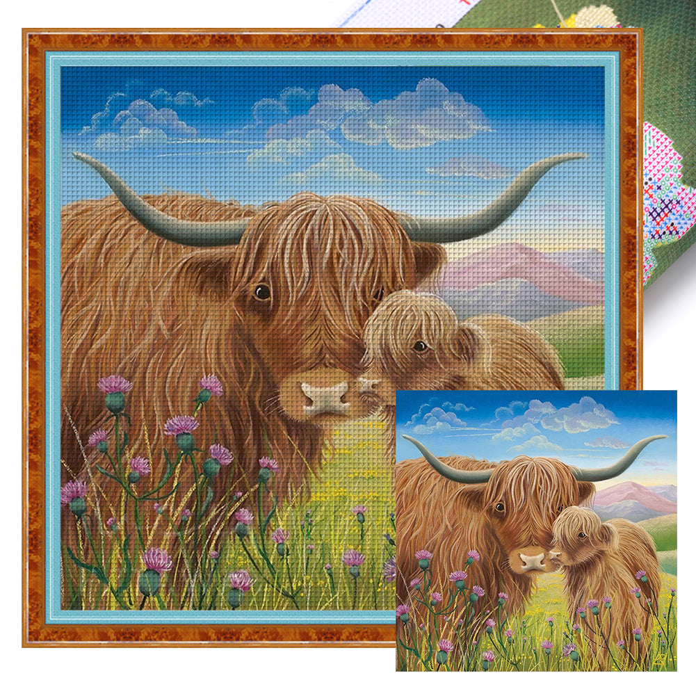 Yak - 11CT Stamped Cross Stitch 40*40CM