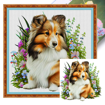 German Shepherd - 11CT Stamped Cross Stitch 40*40CM