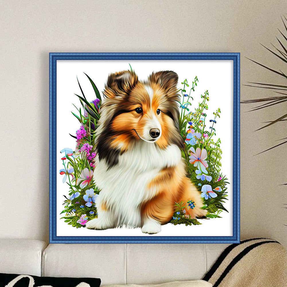 German Shepherd - 11CT Stamped Cross Stitch 40*40CM