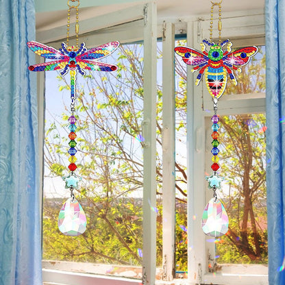 Suncatcher Diamond Drawing Hanging Ornament Kit (Dragonfly Bee)