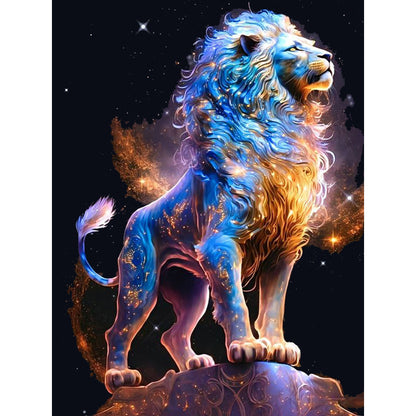 Starry Sky Lion - Full Round Drill Diamond Painting 30*40CM