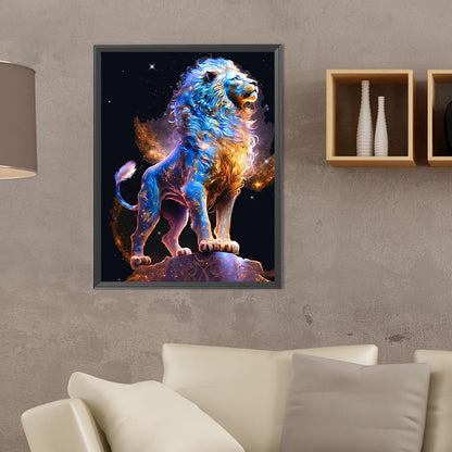 Starry Sky Lion - Full Round Drill Diamond Painting 30*40CM