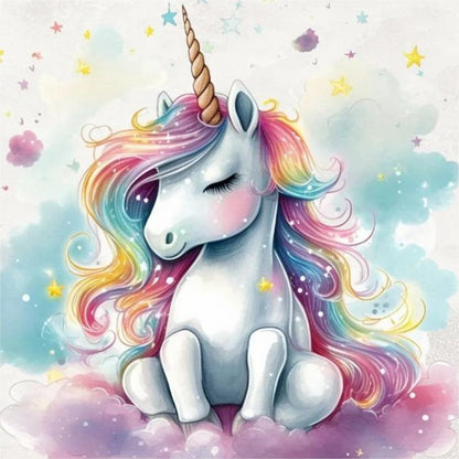 Colorful Cloud Unicorn - Full Round Drill Diamond Painting 30*30CM