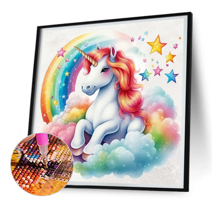 Colorful Cloud Unicorn - Full Round Drill Diamond Painting 30*30CM