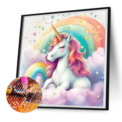 Colorful Cloud Unicorn - Full Round Drill Diamond Painting 30*30CM