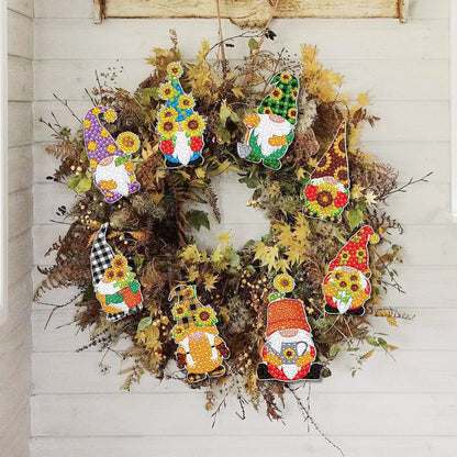 8PCS Diamond Painting Garden Stakes Decor for Garden Decor (Dwarf Elf)