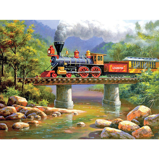 Steam Train - Full Round Drill Diamond Painting 40*30CM