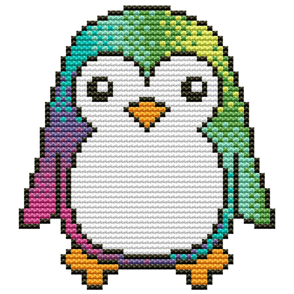 Little Penguin - 11CT Stamped Cross Stitch 18*19CM(Joy Sunday)