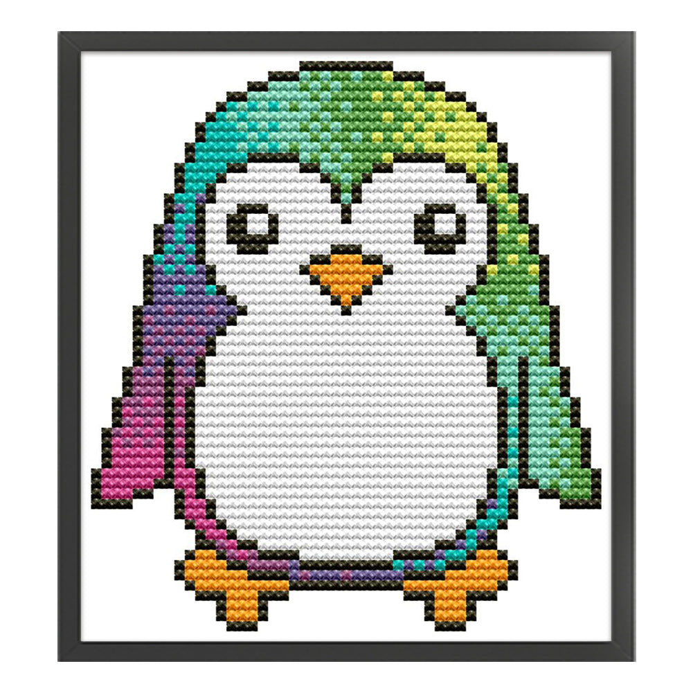 Little Penguin - 11CT Stamped Cross Stitch 18*19CM(Joy Sunday)