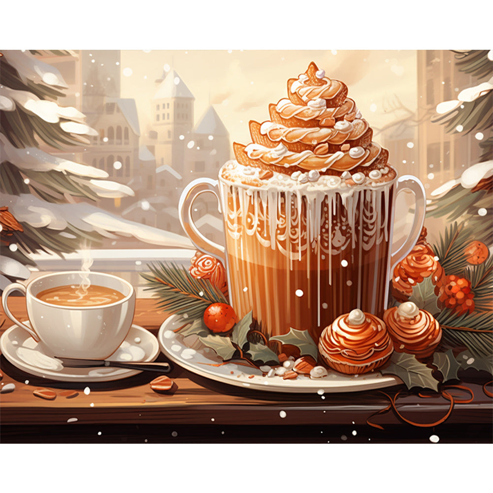 Snow Season Desserts - Full AB Dril Round Diamond Painting 50*40CM