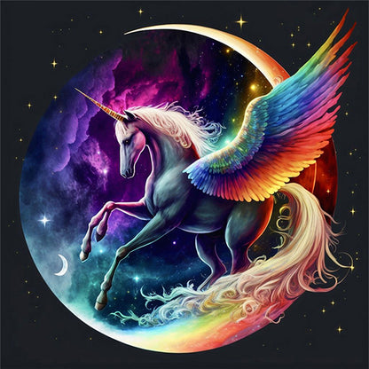 Moon Unicorn - 11CT Stamped Cross Stitch 40*40CM