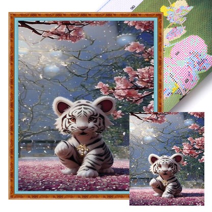 Little White Tiger - 11CT Stamped Cross Stitch 40*50CM