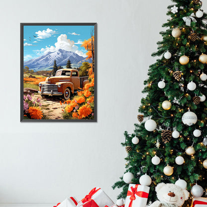 Mountain Scenery - Full Round Drill Diamond Painting 30*40CM