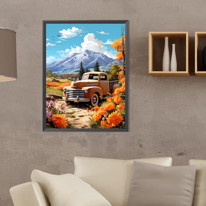 Mountain Scenery - Full Round Drill Diamond Painting 30*40CM