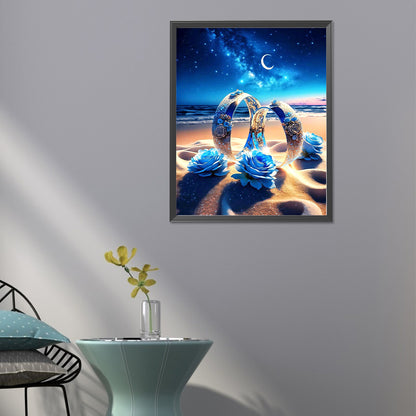Eternal Contract¡¤Blue Rose - Full Round Drill Diamond Painting 40*50CM