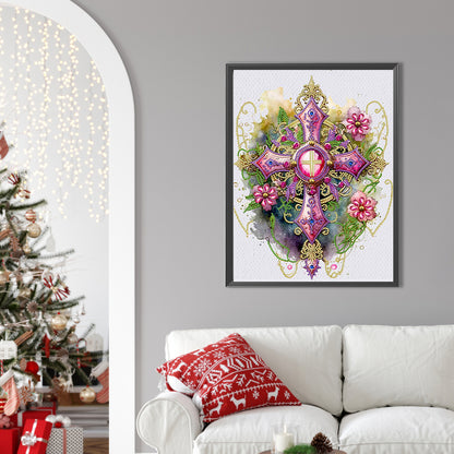 Cross - Special Shaped Drill Diamond Painting 30*40CM