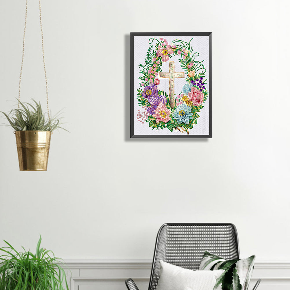 Cross - Special Shaped Drill Diamond Painting 30*40CM