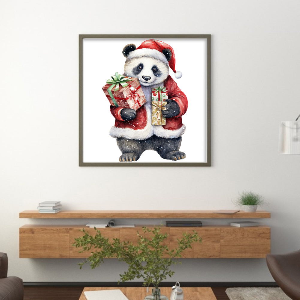 Christmas Panda - 11CT Stamped Cross Stitch 40*40CM