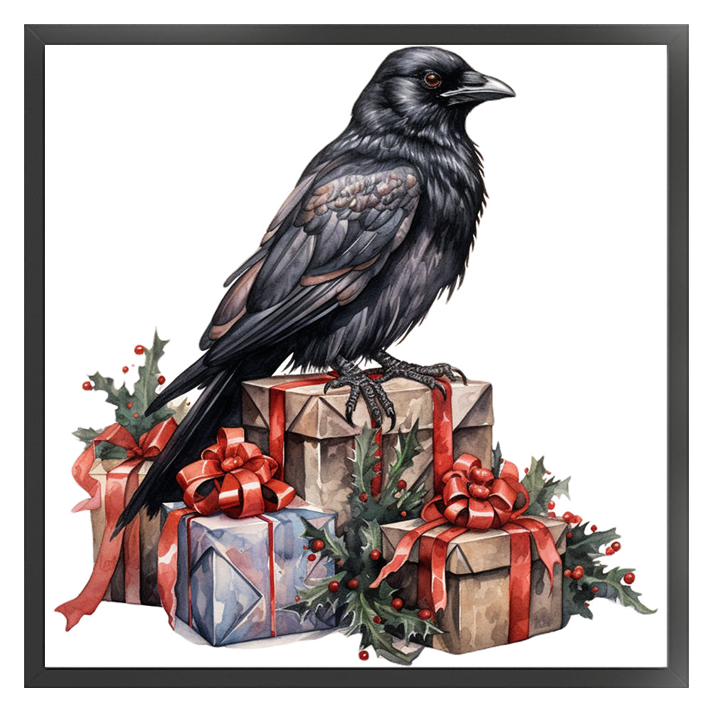 Christmas Crow - 11CT Stamped Cross Stitch 40*40CM