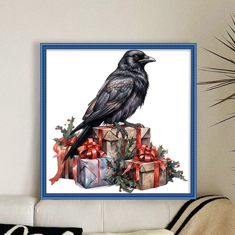 Christmas Crow - 11CT Stamped Cross Stitch 40*40CM