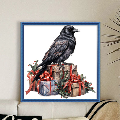 Christmas Crow - 11CT Stamped Cross Stitch 40*40CM