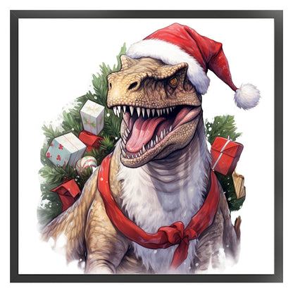 Christmas Dinosaur - 11CT Stamped Cross Stitch 40*40CM