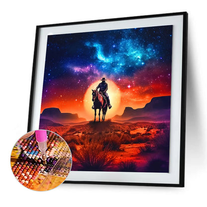 Desert Starry Sky - Full Round Drill Diamond Painting 30*30CM