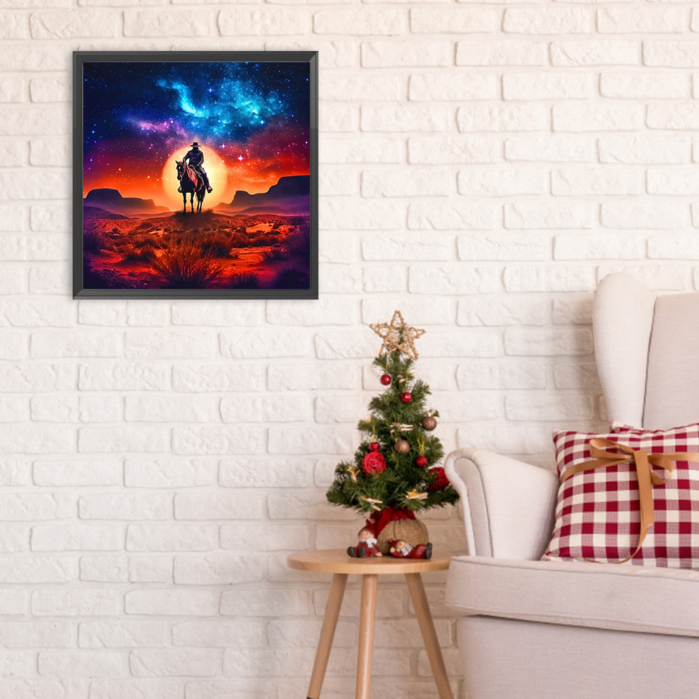 Desert Starry Sky - Full Round Drill Diamond Painting 30*30CM