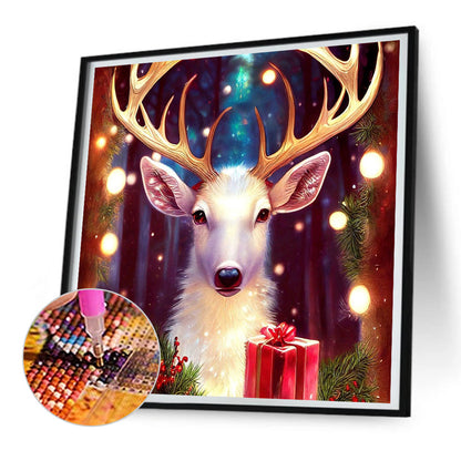 Christmas Deer - Full Round Drill Diamond Painting 30*30CM