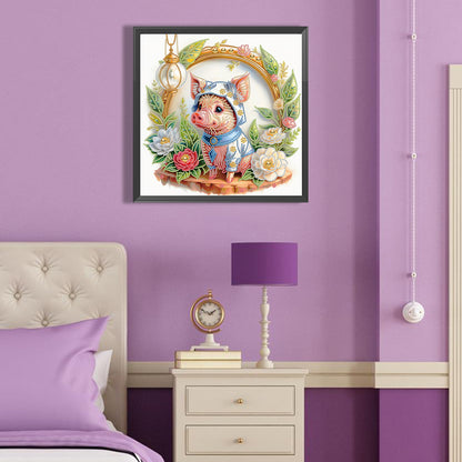 Simple Piggy - Special Shaped Drill Diamond Painting 40*40CM