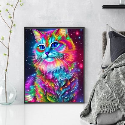 Color Cat - 11CT Stamped Cross Stitch 40*50CM