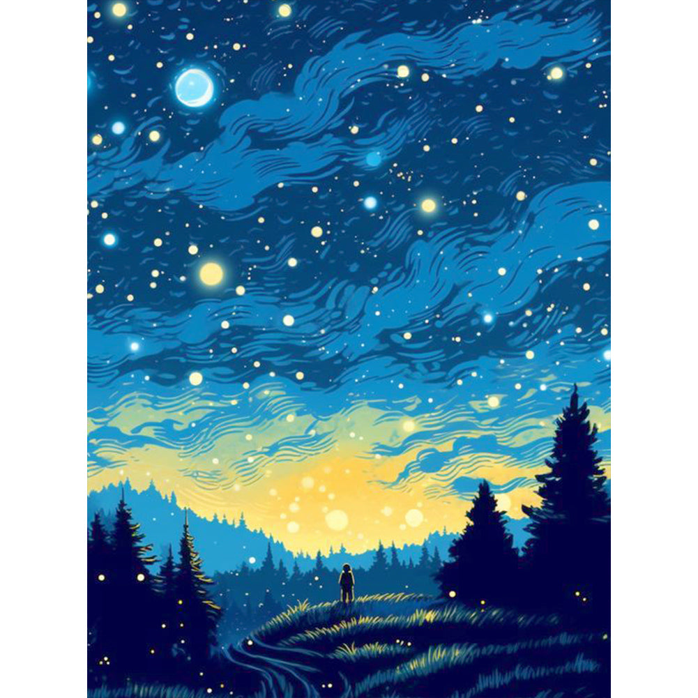 Quiet Night - Full Round Drill Diamond Painting 30*40CM