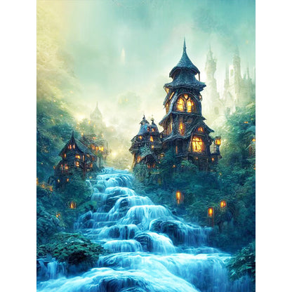 Quiet Night Trickle - Full Round Drill Diamond Painting 30*40CM