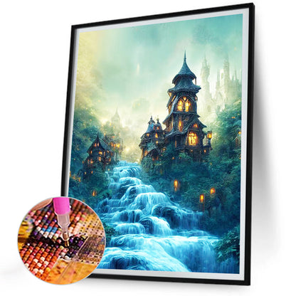 Quiet Night Trickle - Full Round Drill Diamond Painting 30*40CM