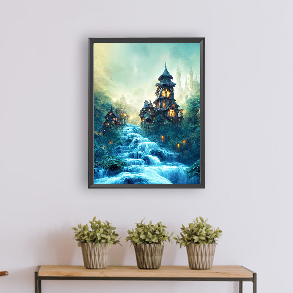 Quiet Night Trickle - Full Round Drill Diamond Painting 30*40CM