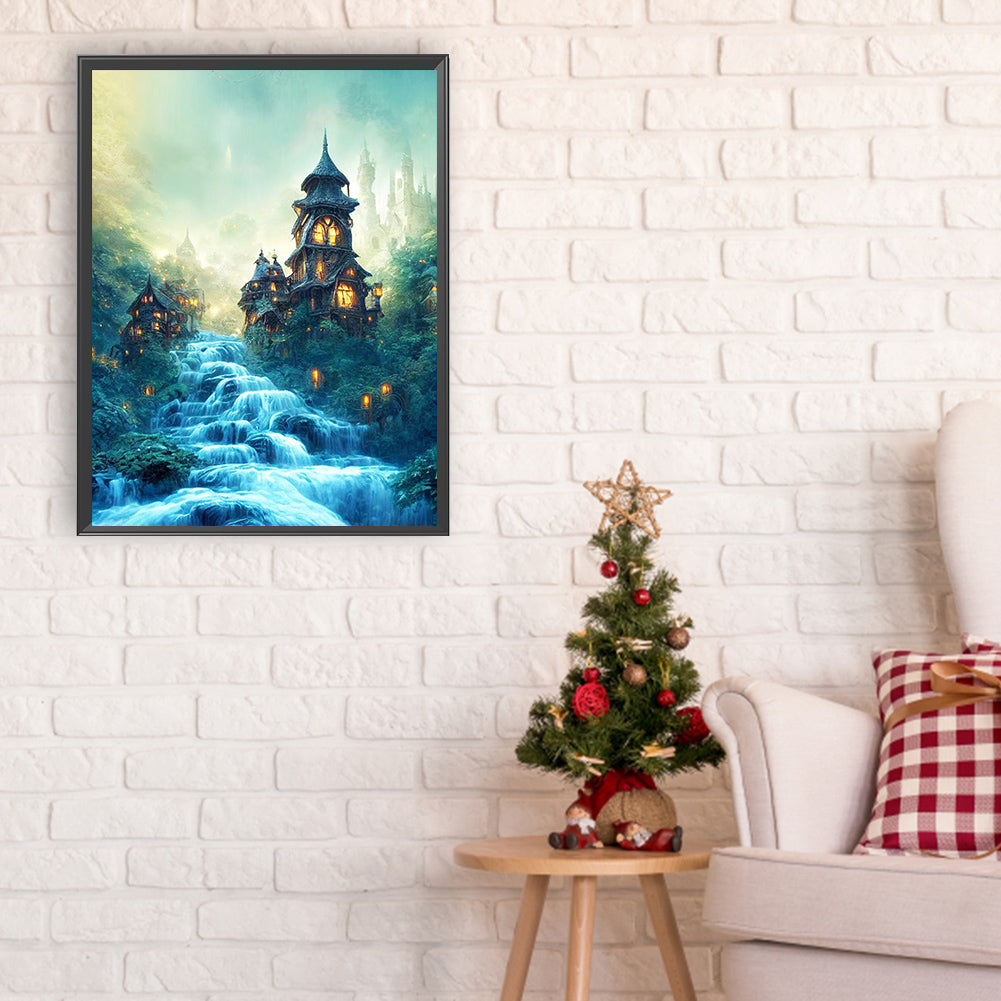 Quiet Night Trickle - Full Round Drill Diamond Painting 30*40CM