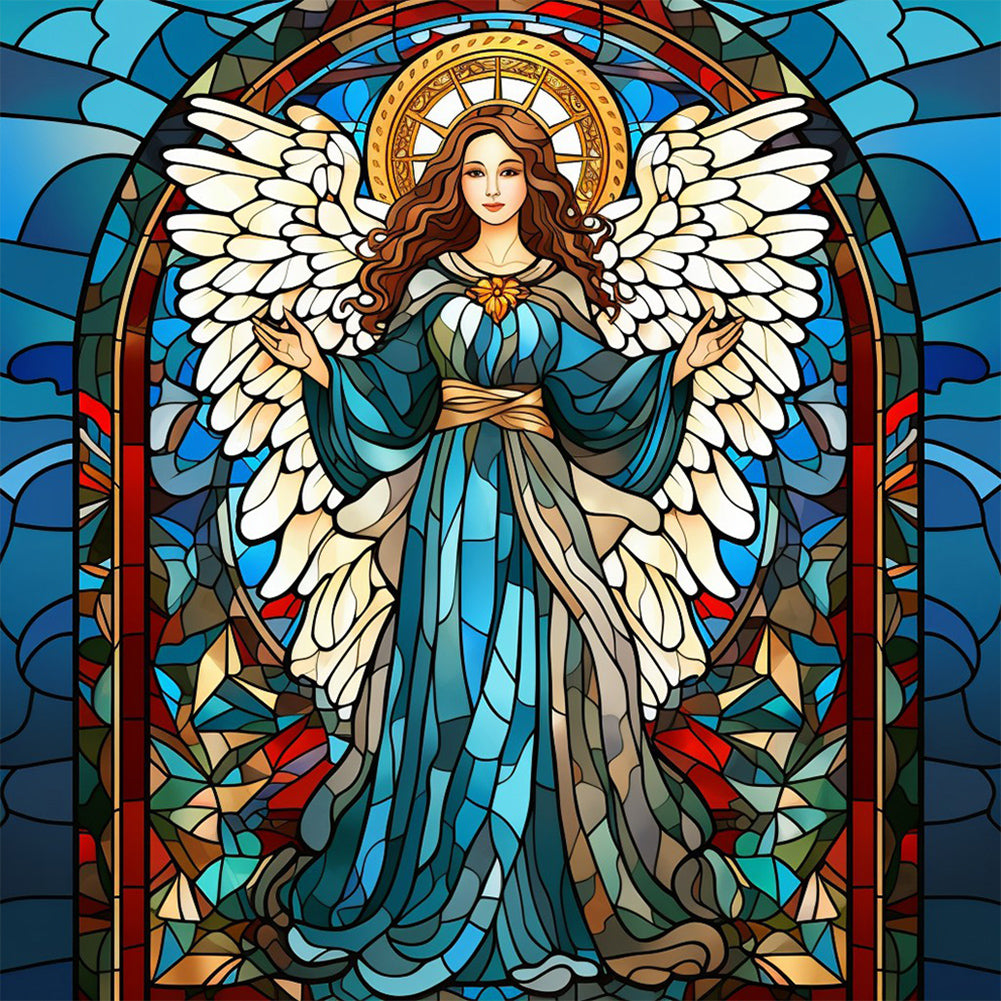 Madonna And Fairy Glass Painting - Full Round Drill Diamond Painting 30*30CM