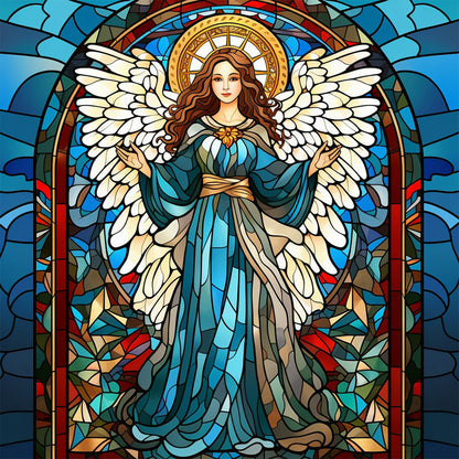 Madonna And Fairy Glass Painting - Full Round Drill Diamond Painting 30*30CM