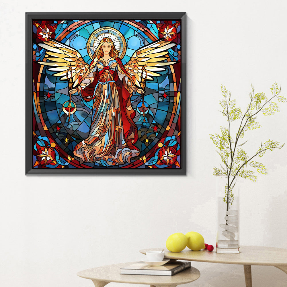 Madonna And Fairy Glass Painting - Full Round Drill Diamond Painting 30*30CM