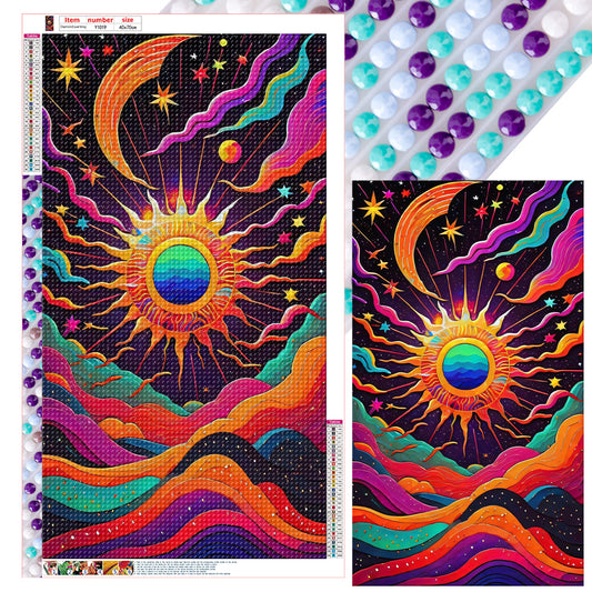 Stars And Moon Waves - Full Round Drill Diamond Painting 40*70CM