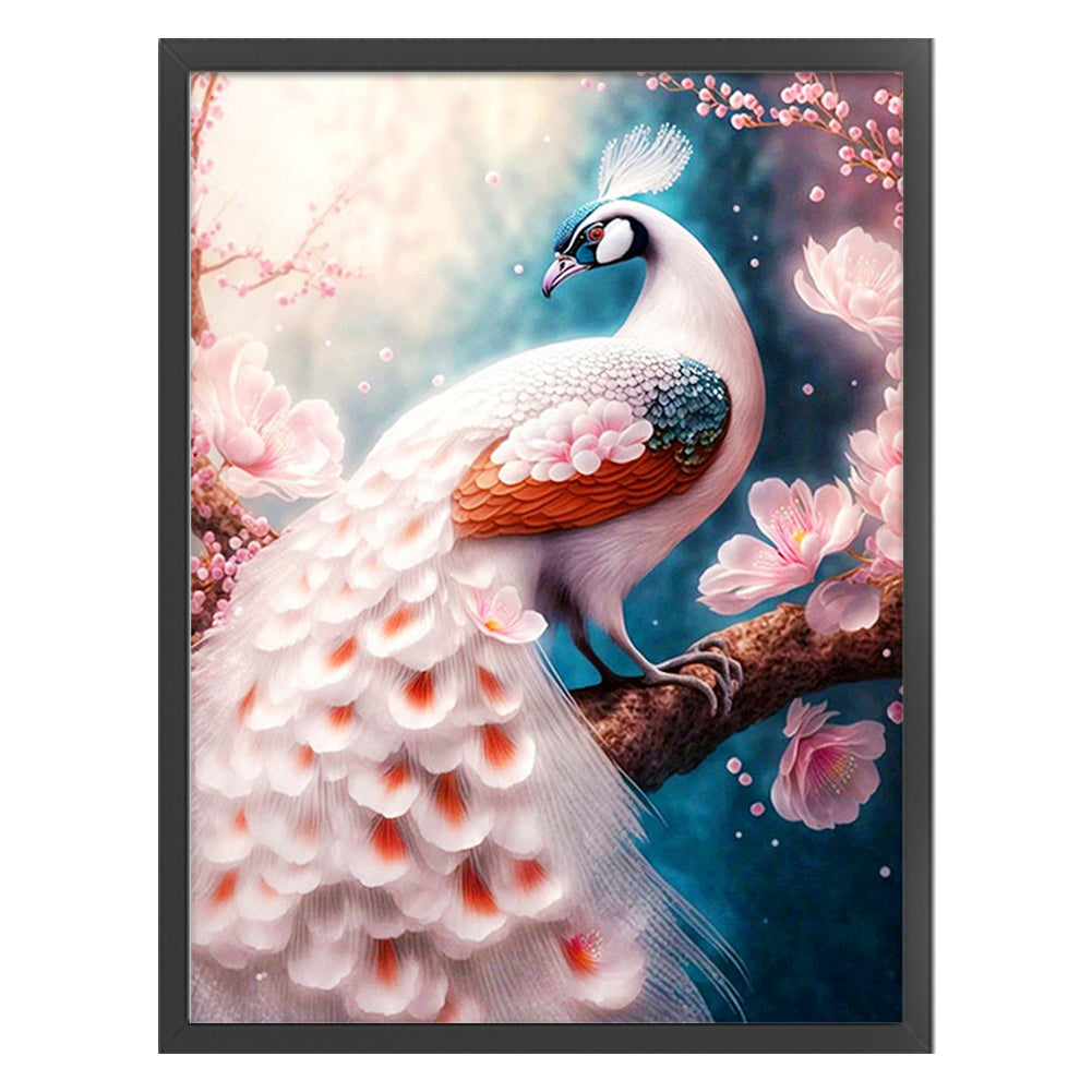 White Peacock - 16CT Stamped Cross Stitch 50*65CM