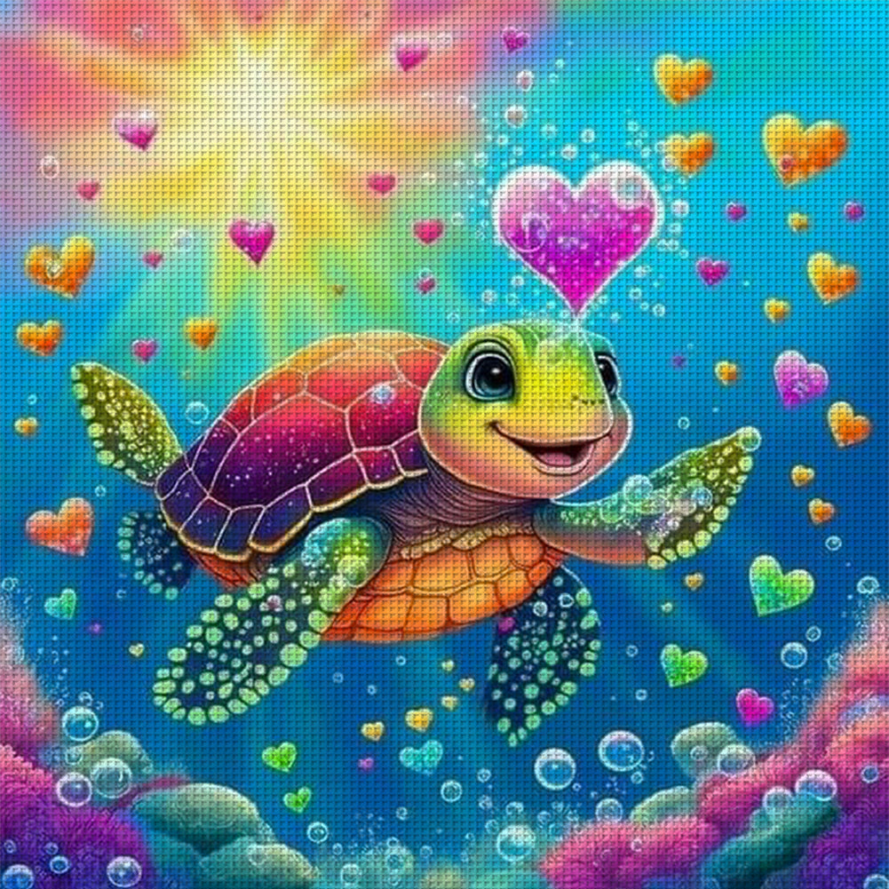 Sea Turtle - 11CT Stamped Cross Stitch 40*40CM