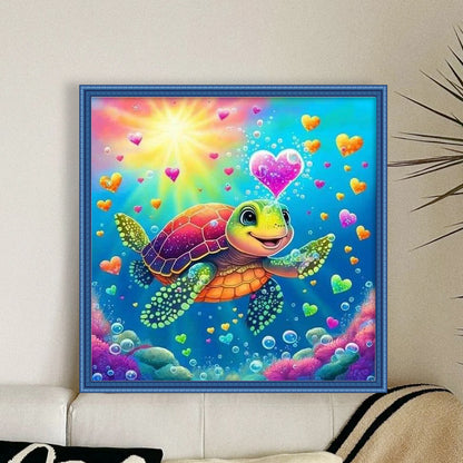 Sea Turtle - 11CT Stamped Cross Stitch 40*40CM