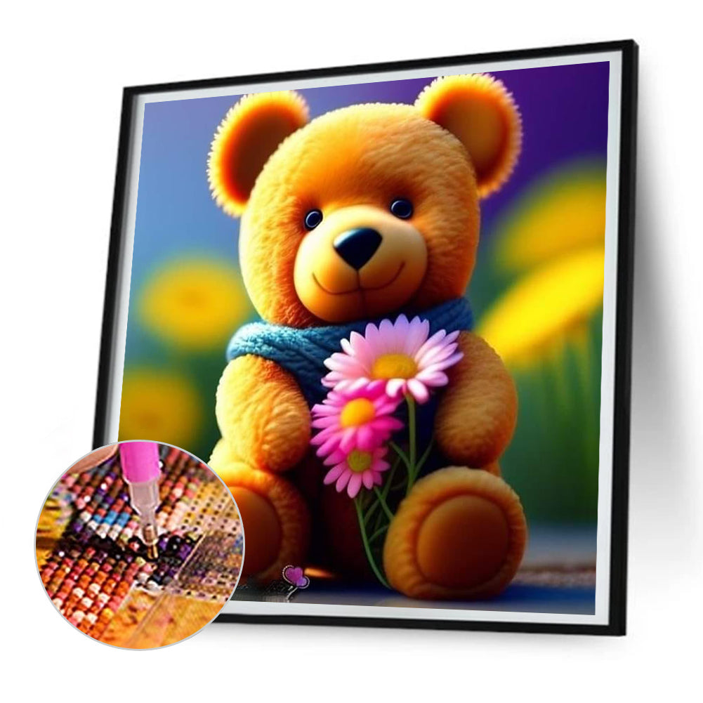 Bear - Full Round Drill Diamond Painting 30*30CM